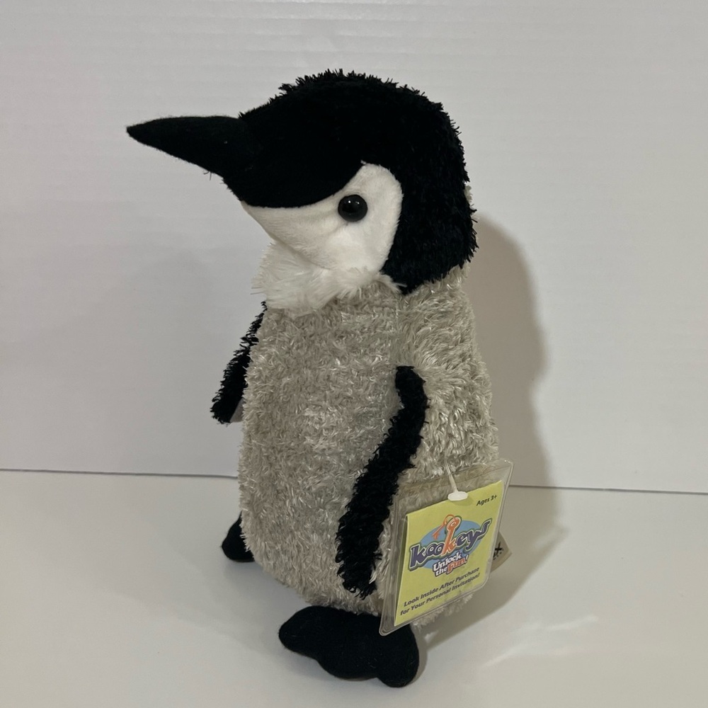 KooKeys Unlock The Fun Penguin 1JY 10'' Plush Stuffed Animal Sealed Code 10Vox